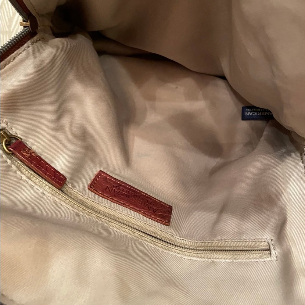 American Leather Co. embossed “Cleveland” style backpack - Picture 5 of 12